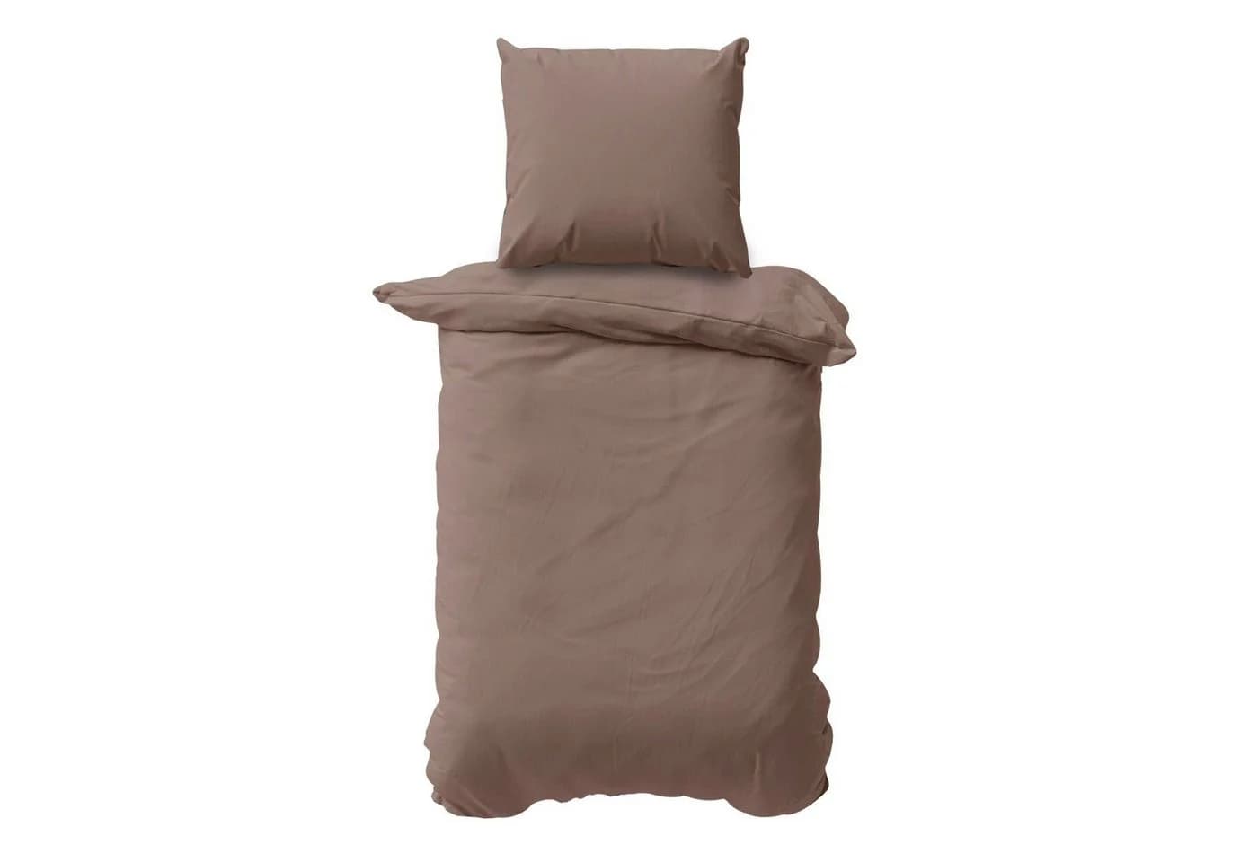 TRENDBUY24 Bettwäsche Garnitur Mikrofaser Beige 2-tlg.