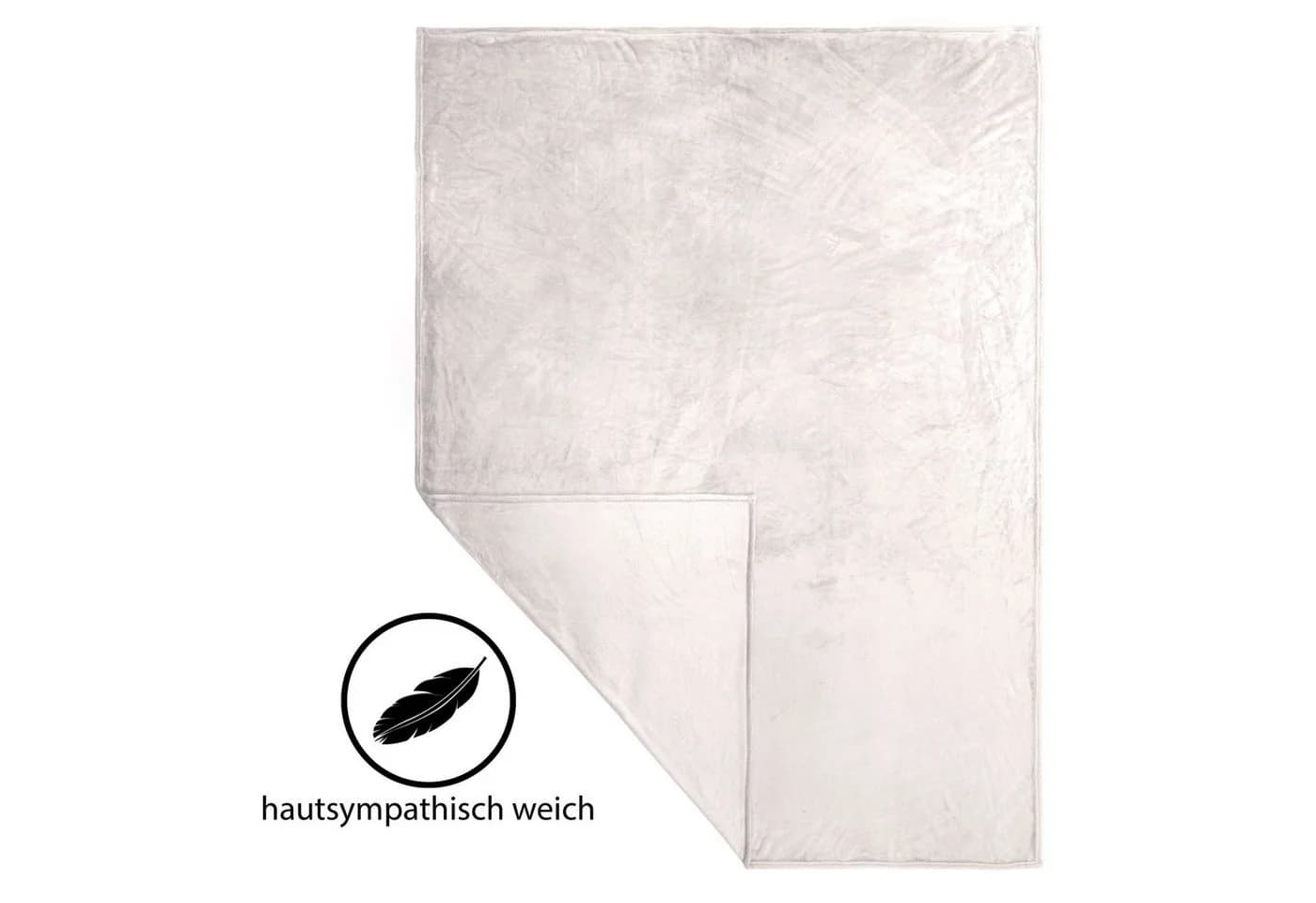 Devior Tagesdecke Cashmere Touch Kuscheldecke Grau Microfaser