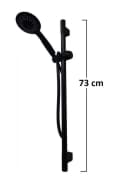 Provance Duschgarnitur mit 5 Funktionen und Halterung Schwarz Bild 1