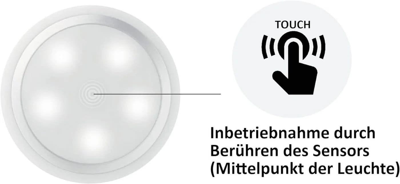 Provance 3er LED Nachtlicht mit Touch Sensor & 3M Kleber - Bild 1