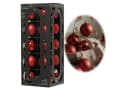 LS-LebenStil Weihnachtsbaumkugel 18-20er Set Glas Rot Ochsenblut 6cm Bild 2