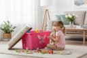 LS-LebenStil Spielzeugtruhe XL Prinzessin Rosa Pink Gold Bild 4