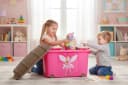 LS-LebenStil Spielzeugtruhe XL Prinzessin Rosa Pink Gold Bild 5