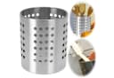 LS-LebenStil Besteckhalter Edelstahl Silber mit Abtropffunktion Bild 2