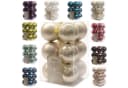 LS-LebenStil Weihnachtsbaumkugel 12er Set 6cm Kunststoff Beige Bild 2