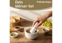 LS-LebenStil Keramik Mörser mit Stößel Set Weiß Bild 5