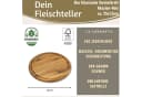 LS-LebenStil Servierbrett Holz Akazie Rund 25cm mit Saftrille Bild 1