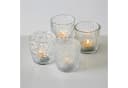 LS-LebenStil Teelichthalter 4er Set Retro Weiß Klar Glas Bild 1