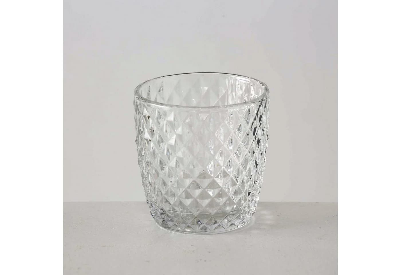 LS-LebenStil Teelichthalter 4er Set Retro Weiß Klar Glas - Bild 5