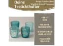 LS-LebenStil Teelichthalter 4er Set Kristall Ornament Türkis Glas Bild 1