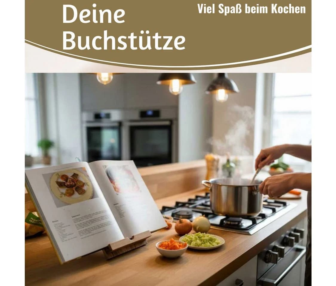 LS-LebenStil Kochbuchständer Bambus Klappbar - Bild 3