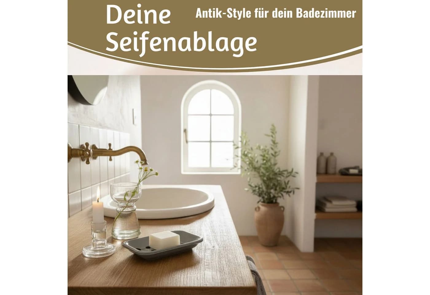 LS-LebenStil Seifenschale Emaille Grau 2-tlg. mit Ablauf - Bild 3