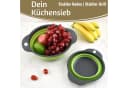 LS-LebenStil Faltbares Küchensieb Grau/Grün TPR Kunststoff Bild 4