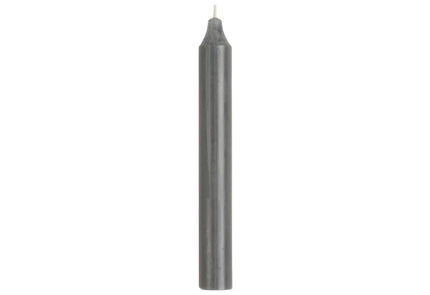 LS-LebenStil Tafelkerze Ribe Rustik 4er Set Grau 18cm
