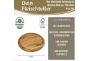 LS-LebenStil Servierbrett Set 6x Akazienholz Rund Braun Bild 1