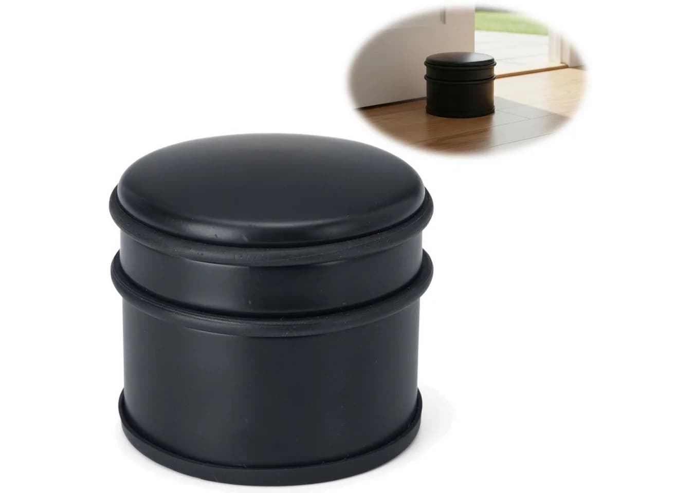 LS-LebenStil Türstopper Premium Schwarz Matt 9cm 1,1 kg - Bild 2