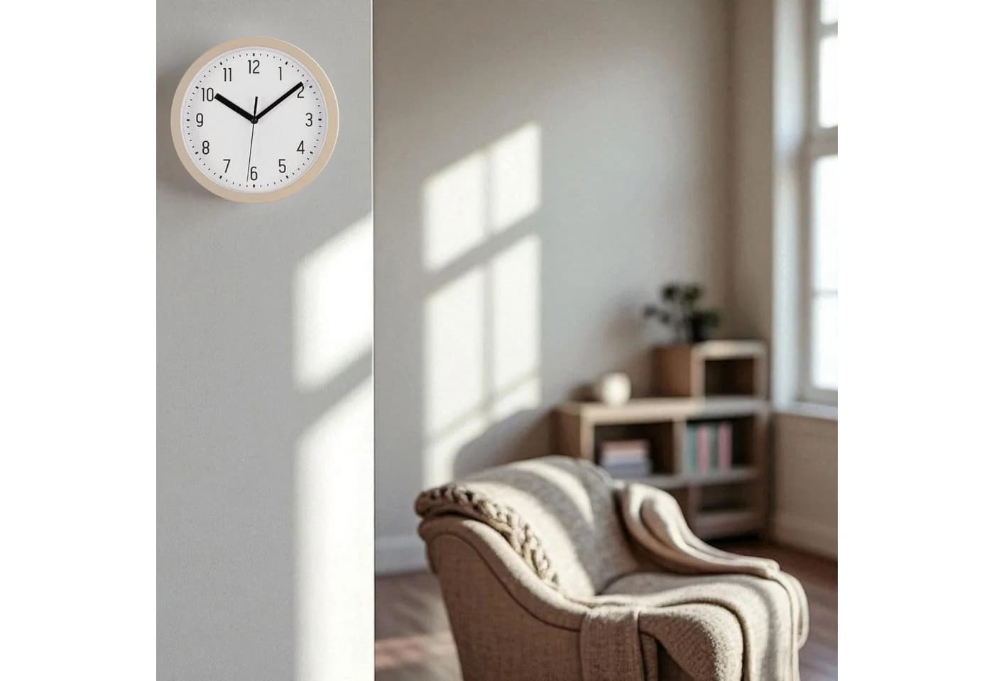 LS-LebenStil Wanduhr IB Laursen Nostalgische Küchenuhr Beige Retro