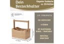 LS-LebenStil Besteckhalter Kampen 4-Fächer Holz Bambus Braun mit Griff Bild 1