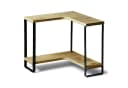 LS-LebenStil Eckregal Braun/Schwarz Holz Metall 2 Ebenen Bild 1