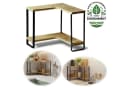 LS-LebenStil Eckregal Braun/Schwarz Holz Metall 2 Ebenen Bild 2
