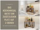 LS-LebenStil Eckregal Braun/Schwarz Holz Metall 2 Ebenen Bild 5