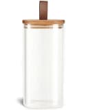 LS-LebenStil Vorratsdose Glas mit Holzdeckel Luftdicht Bild 1