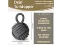 LS-LebenStil Bodentürstopper Malmö 23cm Grau Jute Bild 1