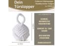 LS-LebenStil Bodentürstopper Malmö 23cm Weiß Jute Knoten Bild 1