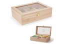 LS-LebenStil Teebox Holz mit Glasdeckel 6 Fächer Braun Bild 2