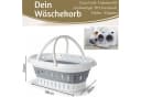 LS-LebenStil Wäschekorb XL Faltbar 25L Weiß/Grau Bild 1