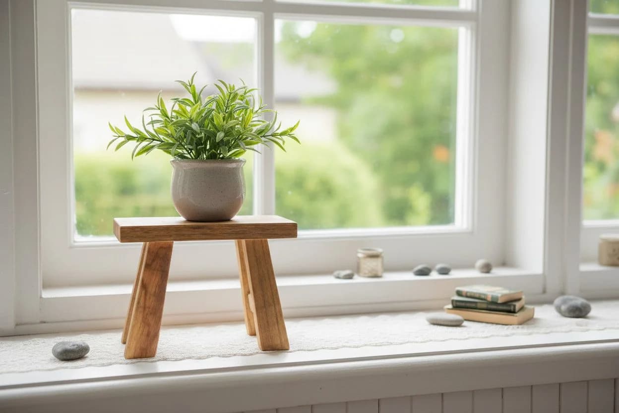 LS-LebenStil Blumenständer Pflanzenhocker Teakholz Braun - Bild 3