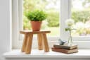 LS-LebenStil Blumenständer Pflanzenhocker Teakholz Braun Bild 5