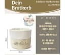 LS-LebenStil Brotkorb Baumwolle Rund Beige/Weiß Bild 1