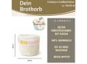 LS-LebenStil Brotkorb Baumwolle Creme-Weiß mit Slogan Bild 1