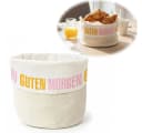 LS-LebenStil Brotkorb Baumwolle Creme-Weiß mit Slogan Bild 2
