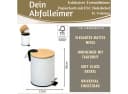 LS-LebenStil Tretmülleimer 3L Soft Close Weiß Matt Rund Bild 1