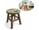 LS-LebenStil Blumenhocker Holz Maritim Ocean Deko Hocker Braun Gelb Bild 2