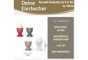 LS-LebenStil 4er Set Eierbecher Keramik Herz Weiß Grau Rot Braun Bild 1