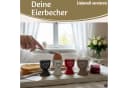 LS-LebenStil 4er Set Eierbecher Keramik Herz Weiß Grau Rot Braun Bild 3