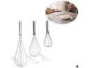 LS-LebenStil Schneebesen 3er Set Edelstahl 21-31cm Silber Bild 2