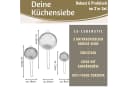 LS-LebenStil Küchensieb 3er Set Edelstahl 8-20cm mit Aufhängeöse Bild 1