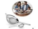 LS-LebenStil Küchensieb 3er Set Edelstahl 8-20cm mit Aufhängeöse Bild 2