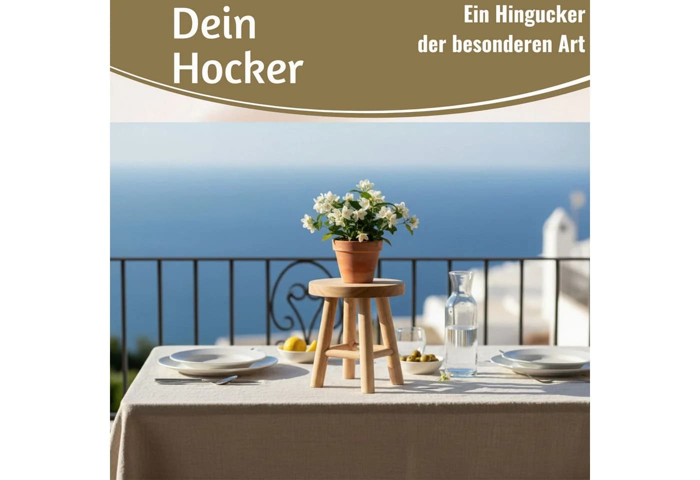 LS-LebenStil Blumenständer Teak Holz Rund Braun - Bild 4