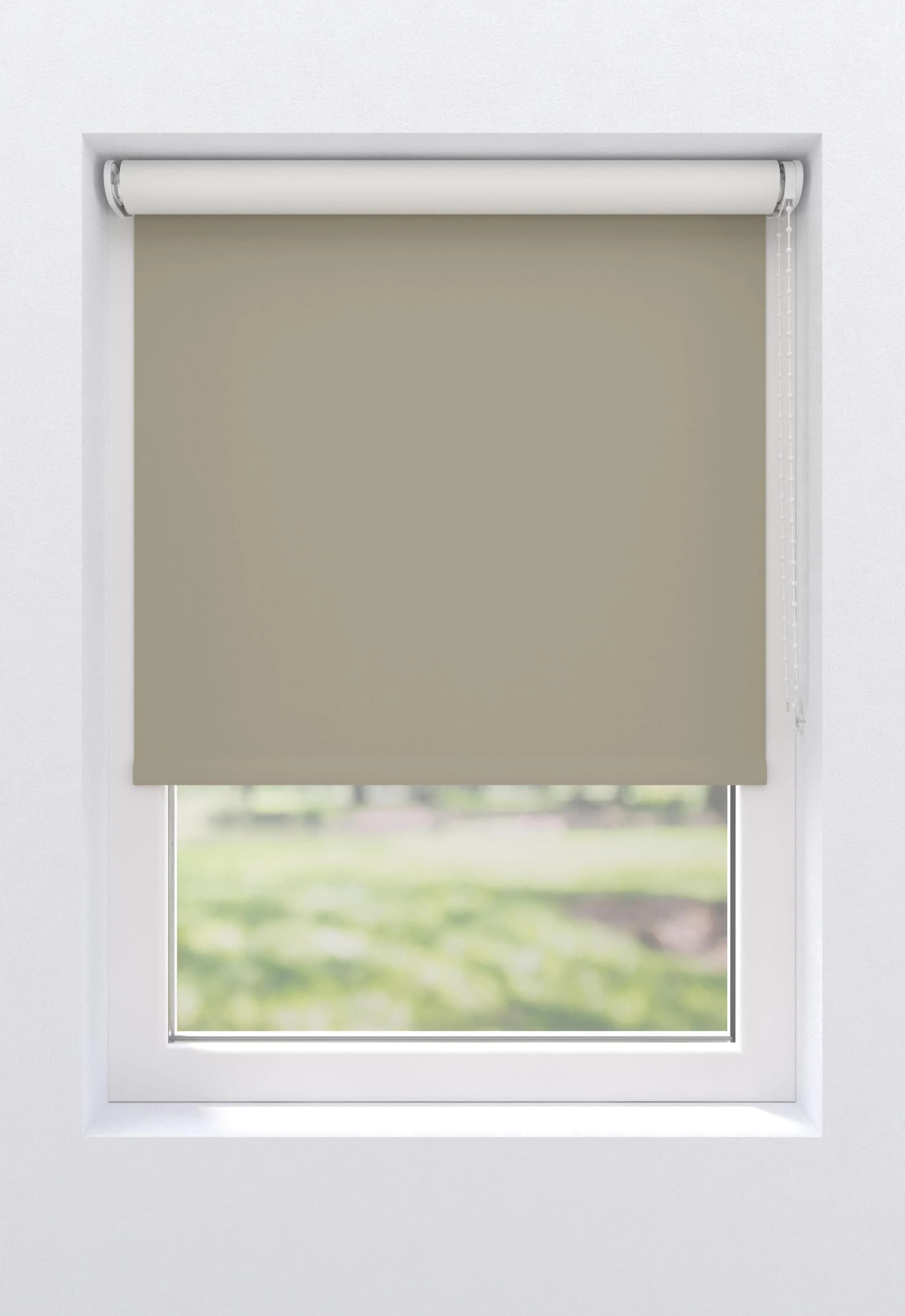 MY HOME Rollo Ina Grau Zement Polyester Klemmfix