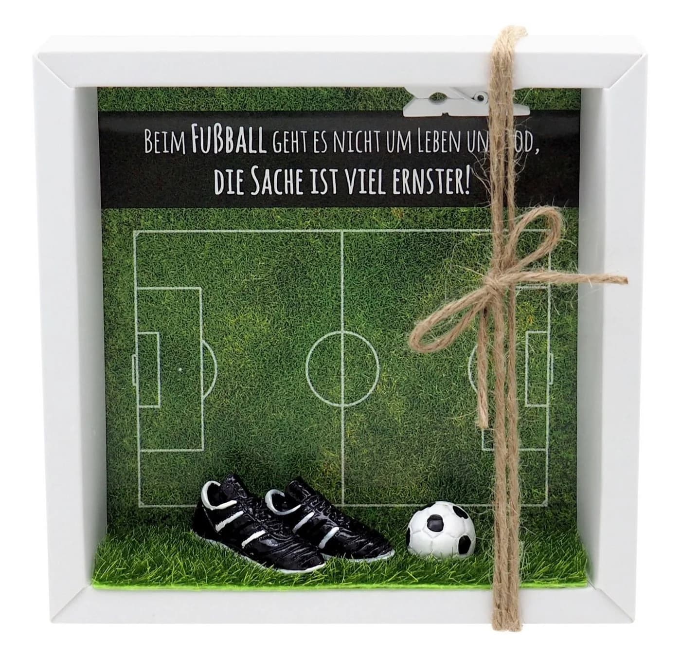 ZauberDeko Geschenkbox Geldgeschenk Weiß/Braun Fußball - Bild 2