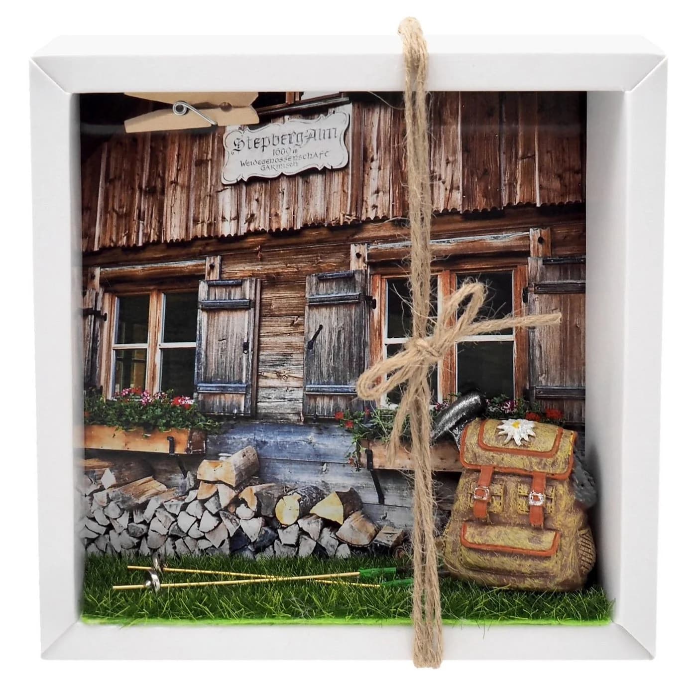 ZauberDeko Geschenkbox Geldgeschenk Wandern Rucksack Weiß/Braun - Bild 2