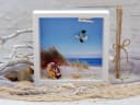 ZauberDeko Geschenkbox Geldgeschenk Strandkorb Weiß Transparent Bild 1