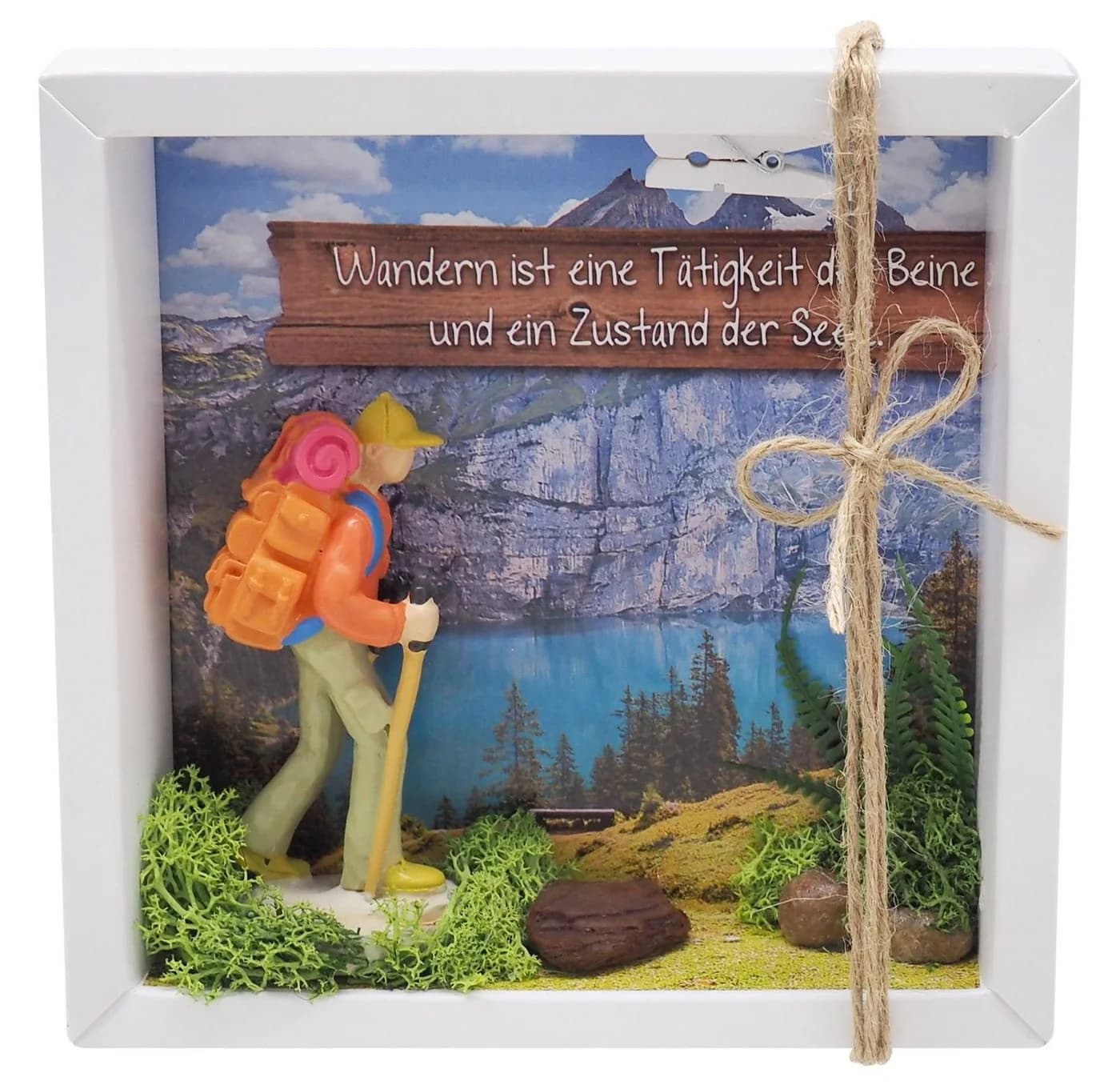 ZauberDeko Geschenkbox Geldgeschenk Wanderer Weiß - Bild 2