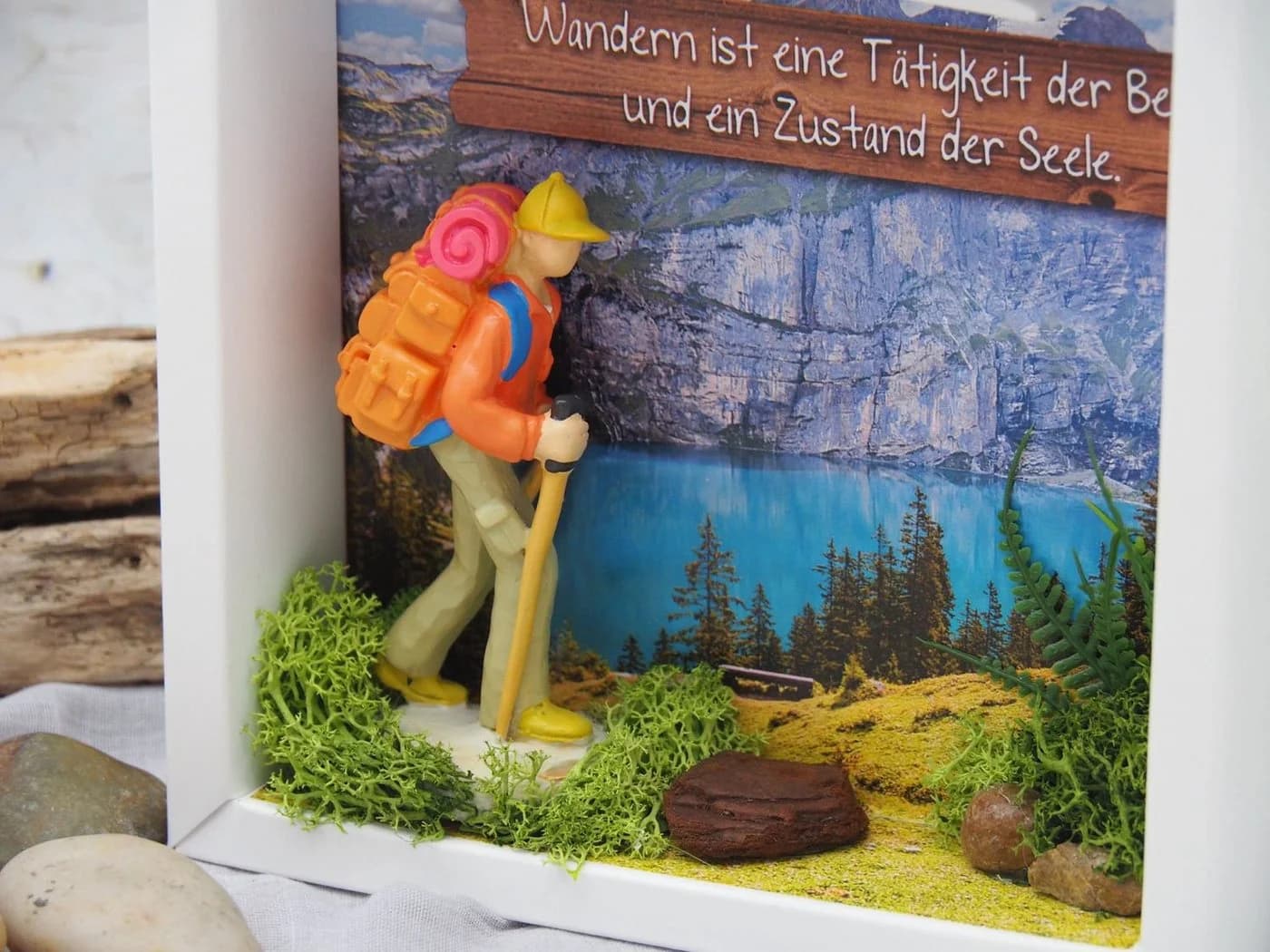 ZauberDeko Geschenkbox Geldgeschenk Wanderer Weiß - Bild 3