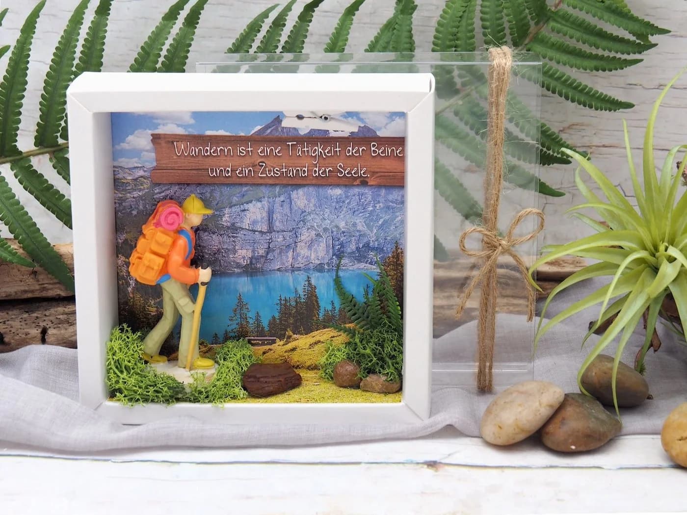 ZauberDeko Geschenkbox Geldgeschenk Wanderer Weiß - Bild 4
